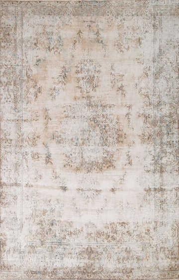 Distressed Kerman Persian Area Rug 6x9