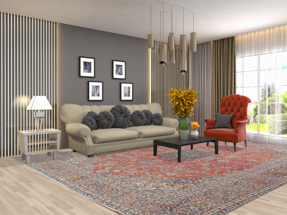 Traditional Kashan Persian Area Rug 10x13