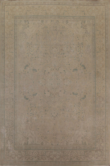 Vintage Muted Kashan Persian Area Rug 8x12