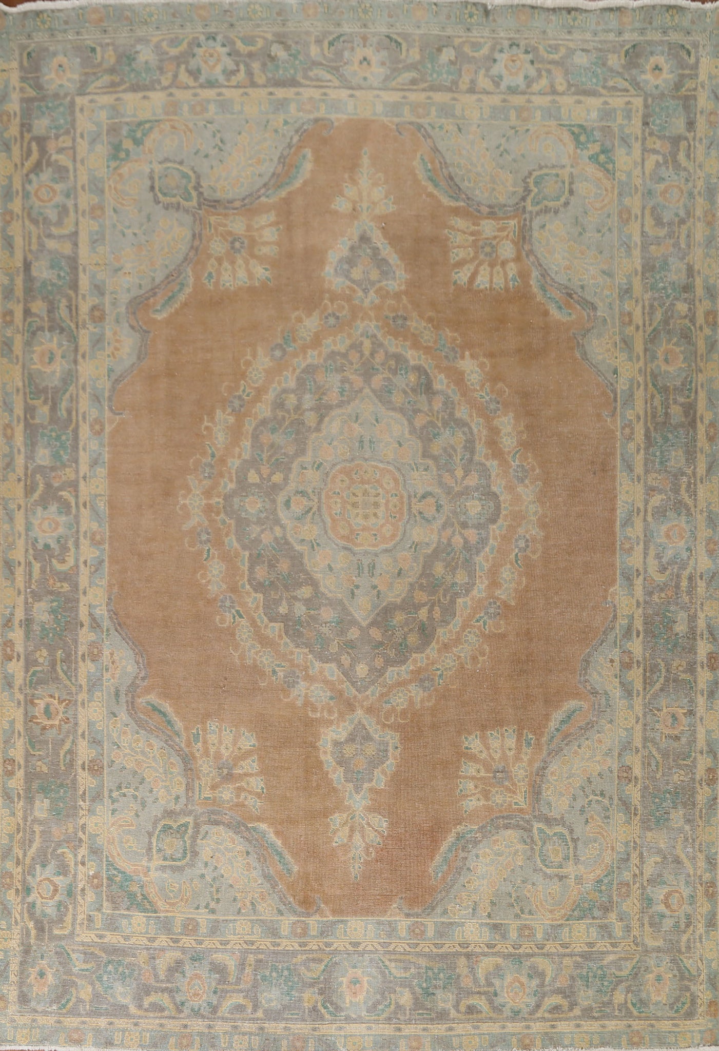 Vintage Wool Tabriz Persian Area Rug 8x11