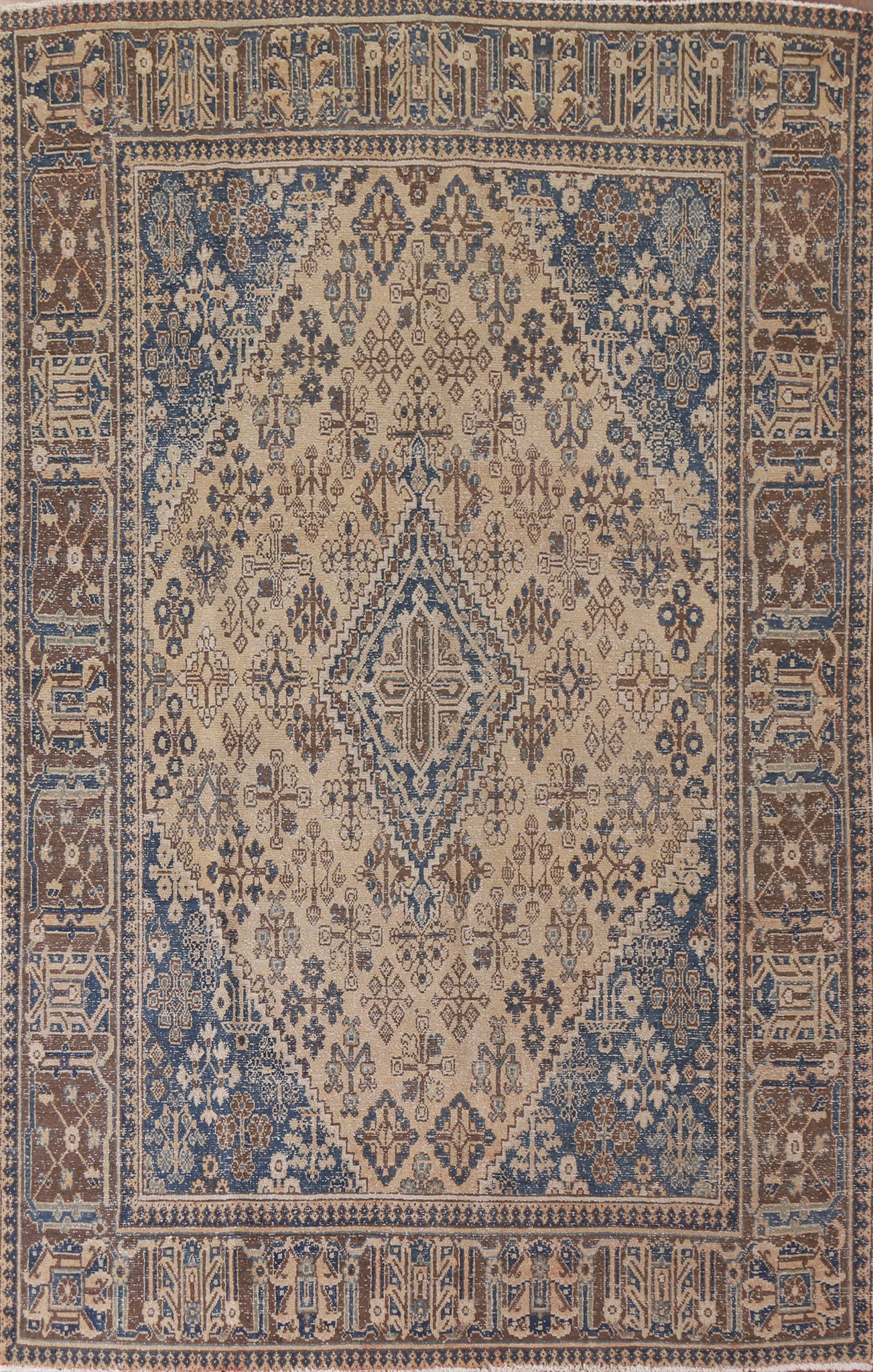 Geometric Joshaghan Persian Area Rug 7x11