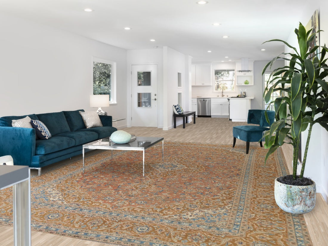 Traditional Kashan Persian Area Rug 9x13