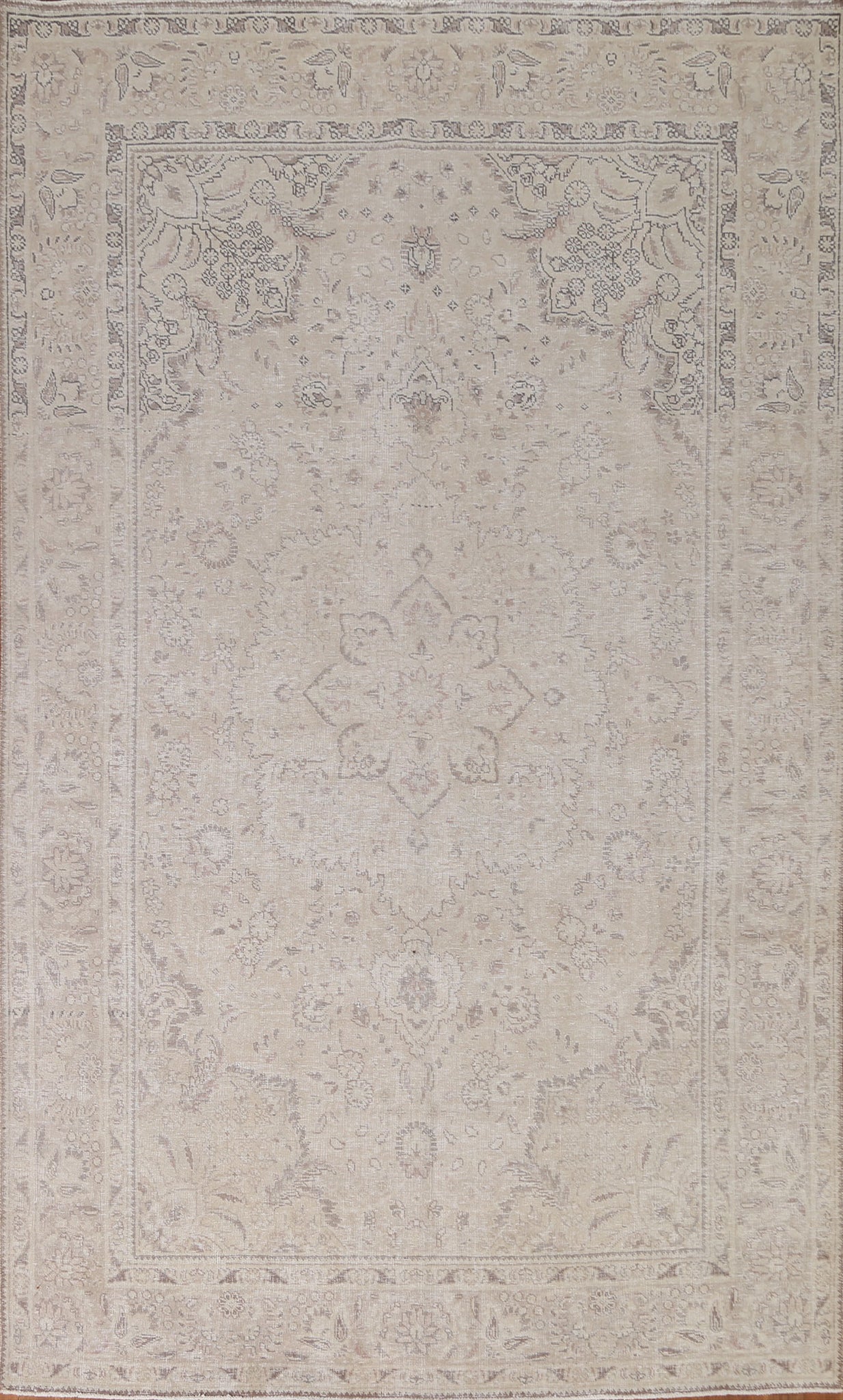 Distressed Tabriz Persian Area Rug 7x10