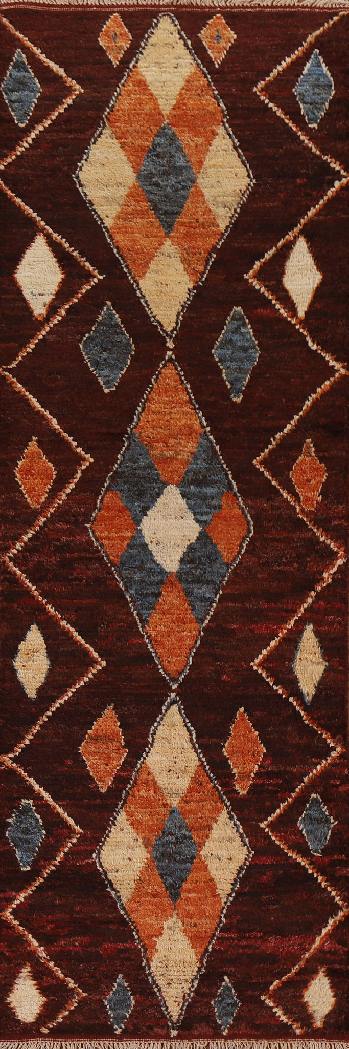 Geometric Moroccan Runner Rug 3x10