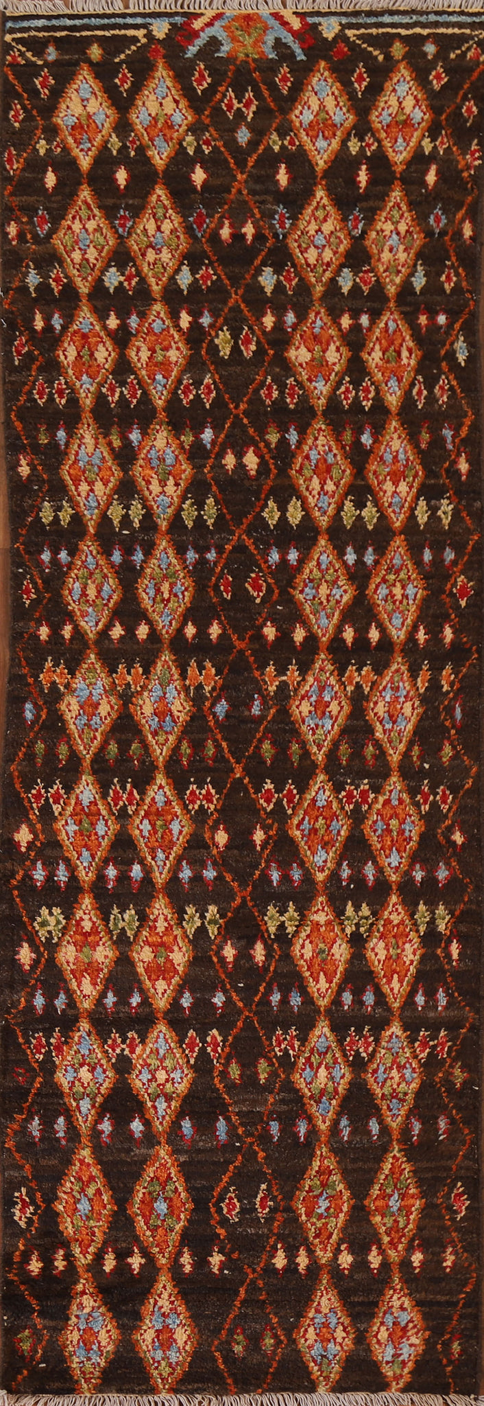 Geometric Moroccan Runner Rug 3x9