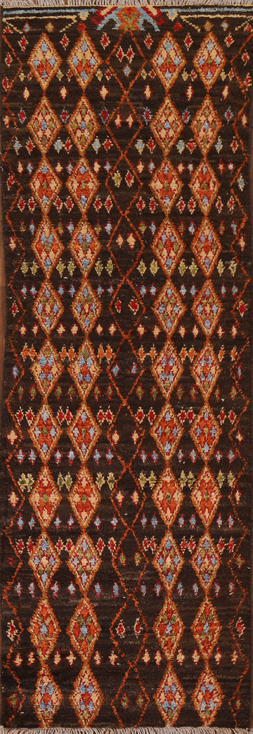 Geometric Moroccan Runner Rug 3x9