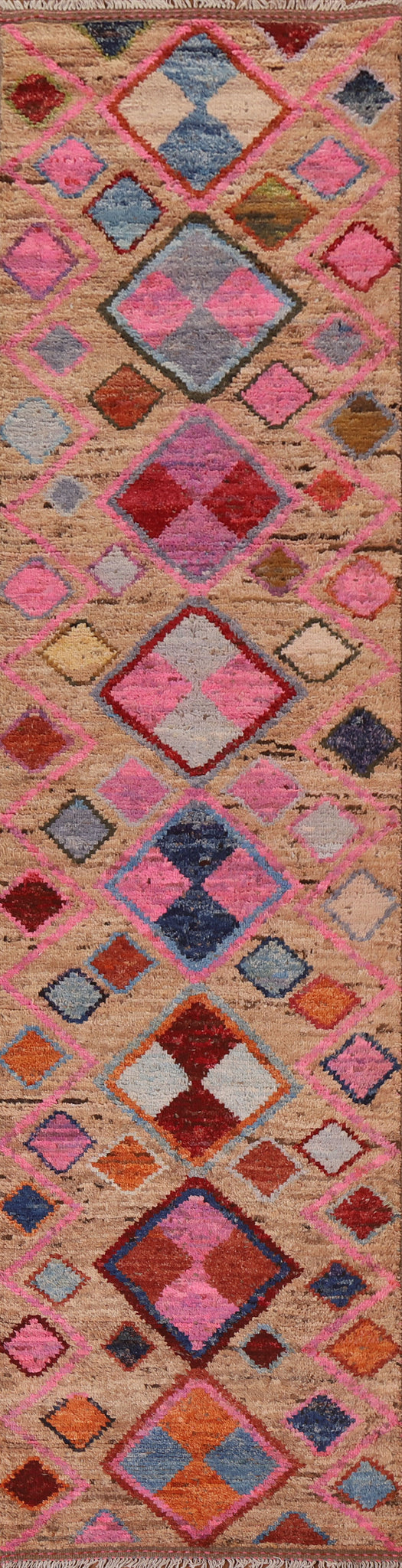 Geometric Moroccan Runner Rug 3x13