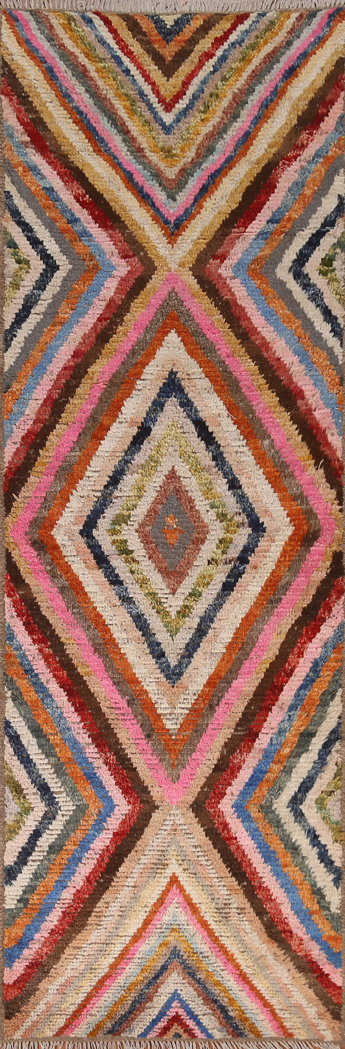 Handmade Moroccan Runner Rug 3x9