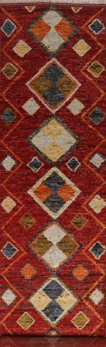 Geometric Moroccan Runner Rug 3x13