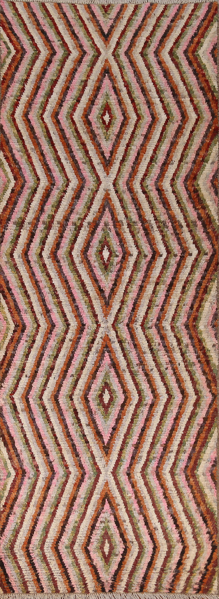 Geometric Moroccan Runner Rug 3x9