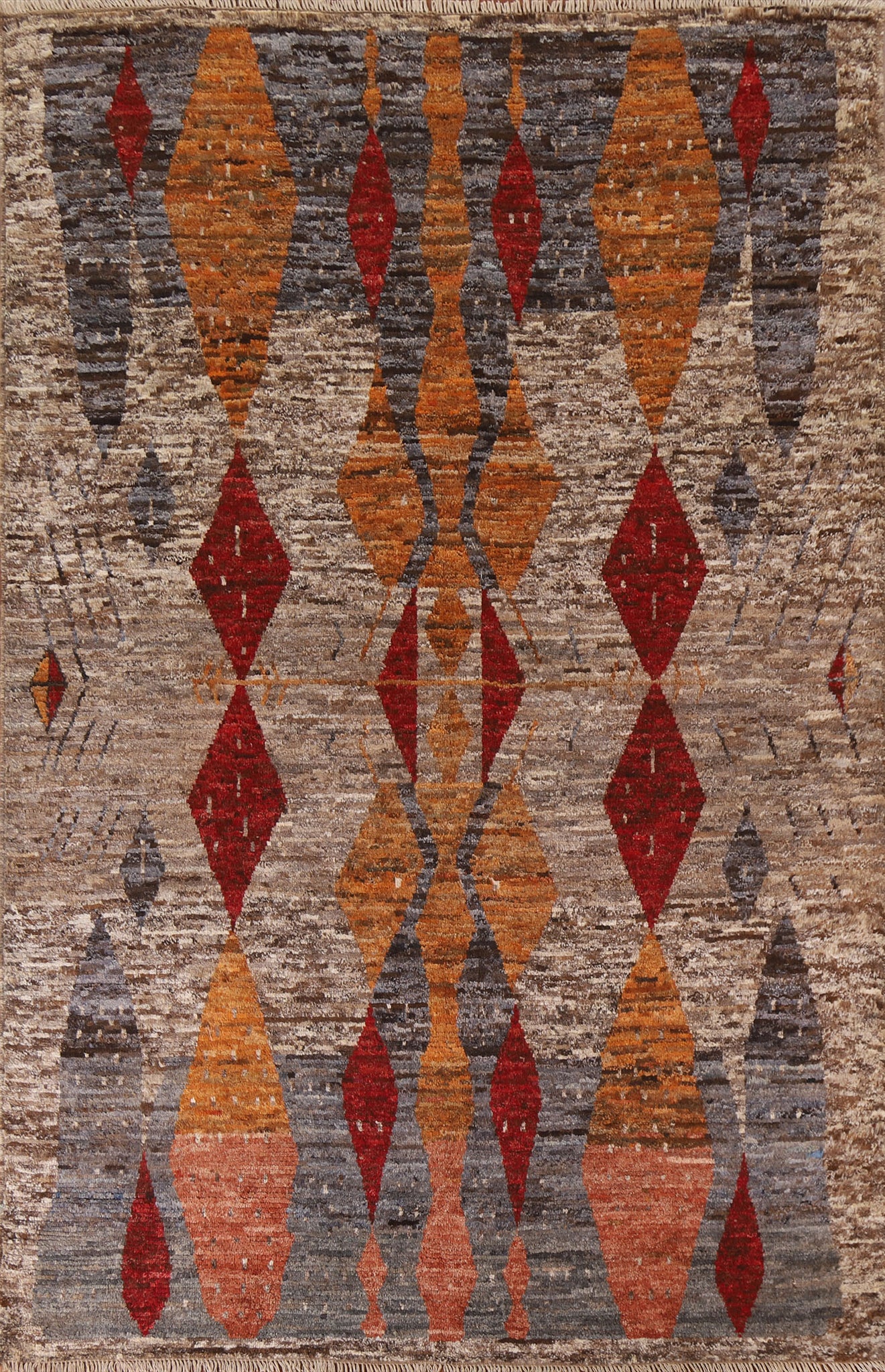 Brown Moroccan Oriental Area Rug 7x10
