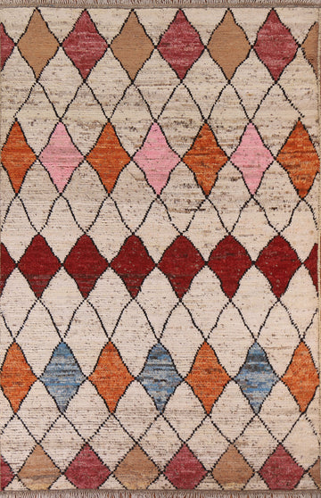 Trellis Moroccan Wool Area Rug 6x9