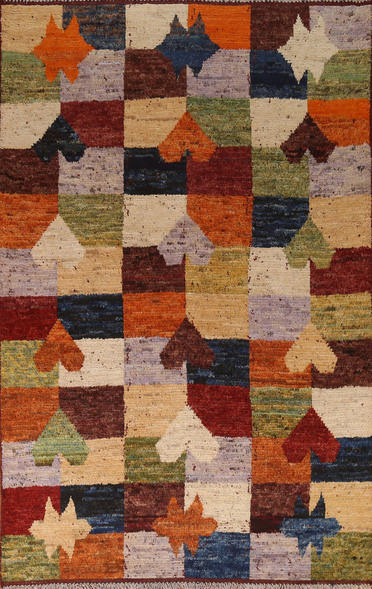 Checkered Moroccan Area Rug 7x10