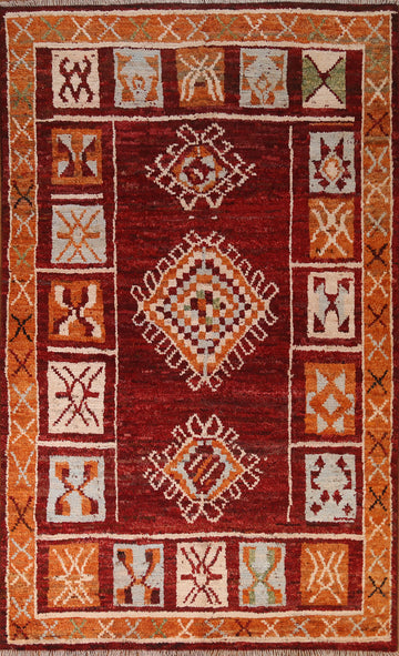 Geometric Moroccan Wool Area Rug 7x10