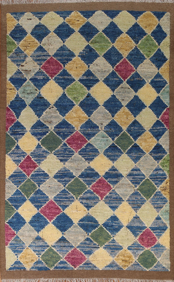 Trellis Wool Moroccan Area Rug 7x10