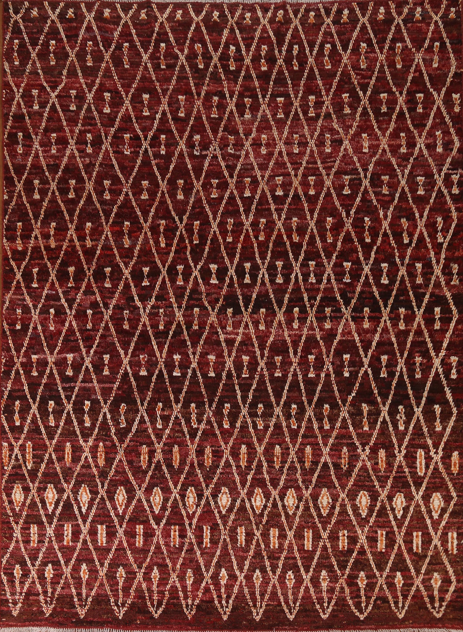 Trellis Wool Moroccan Area Rug 8x10