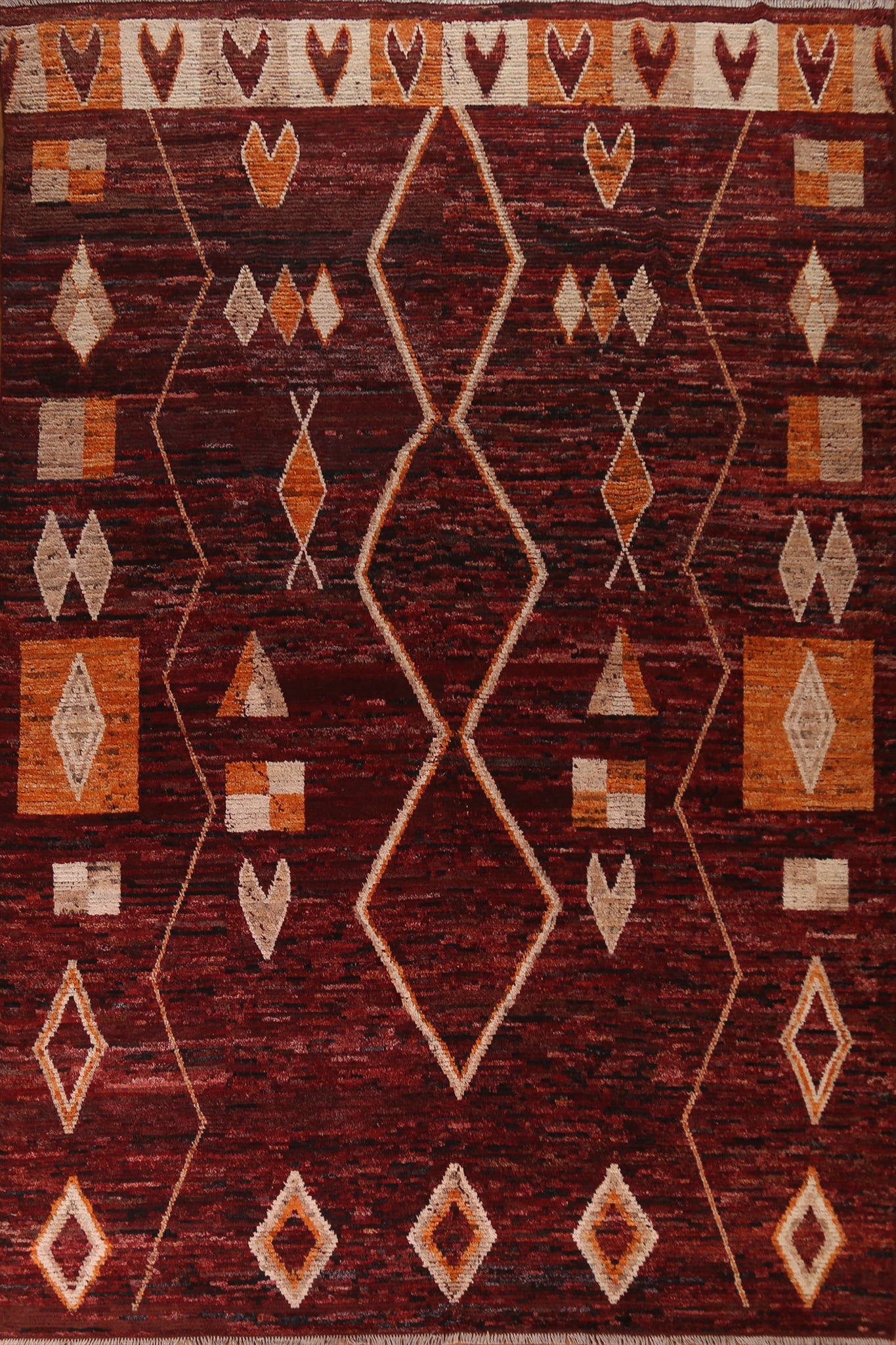 Tribal Geometric Moroccan Area Rug 9x12