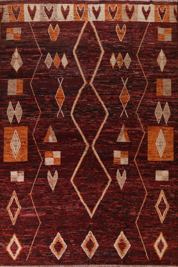 Tribal Geometric Moroccan Area Rug 9x12