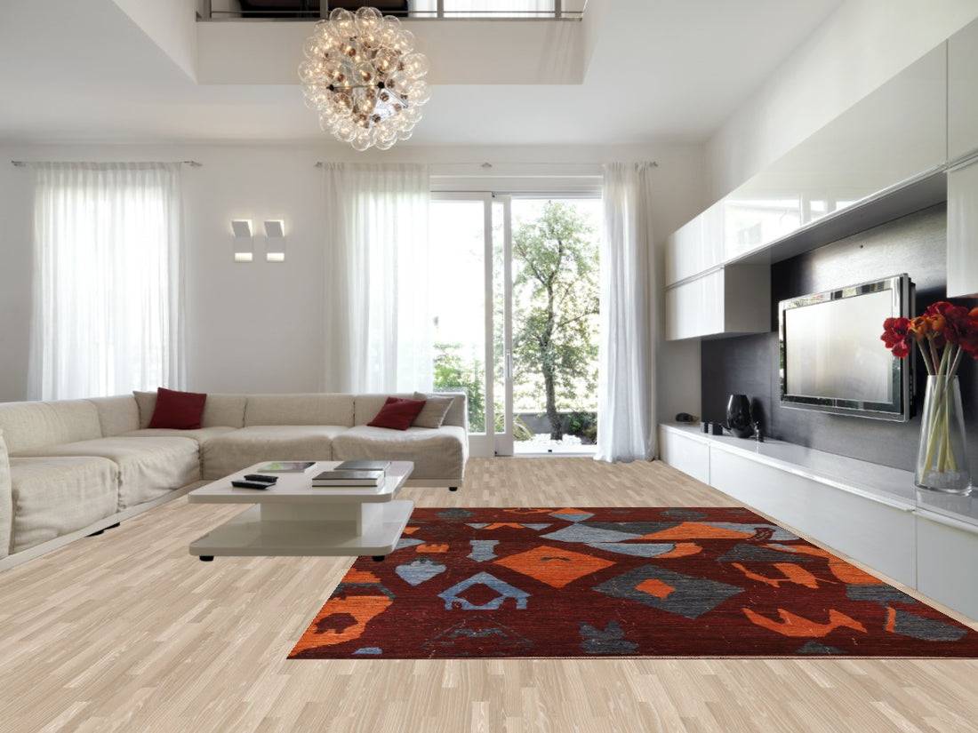 Abstract Moroccan Large Rug 10x14