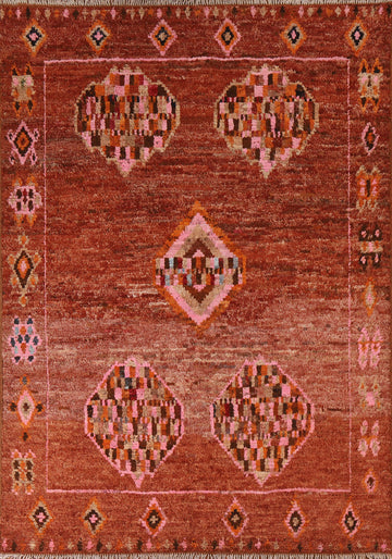 Handmade Moroccan Area Rug 6x8