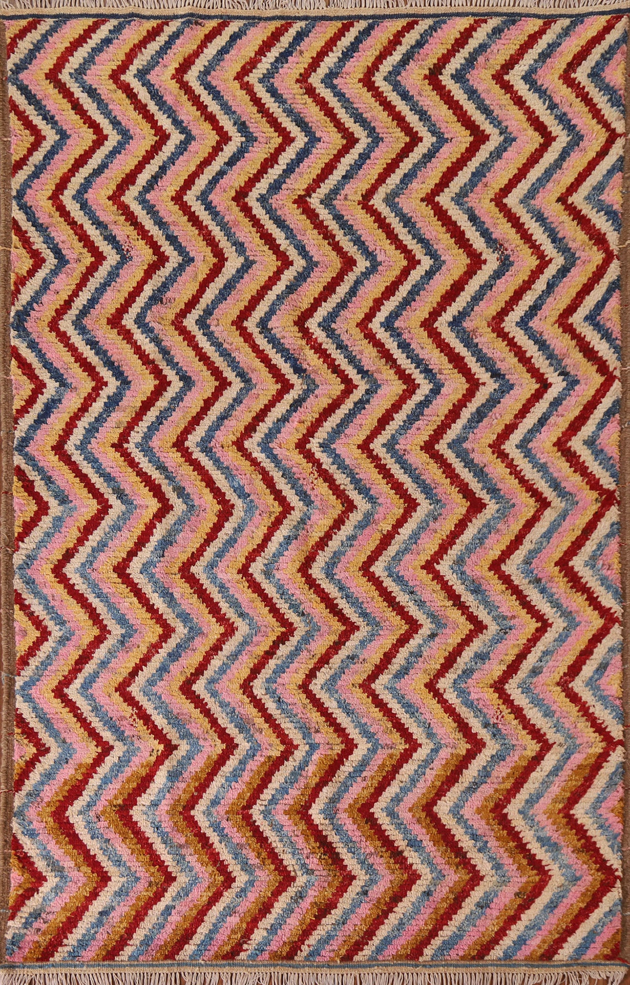 Chevron Style Moroccan Area Rug 5x8