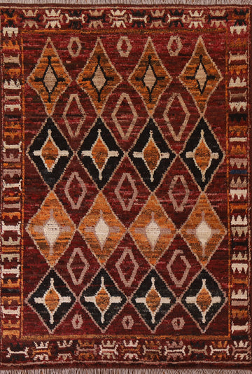 All-Over Geometric Moroccan Area Rug 6x8