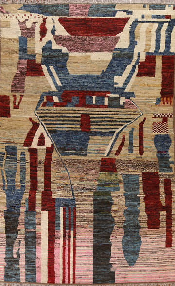 Abstract Moroccan Area Rug 7x9