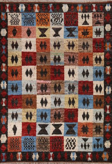 Checkered Moroccan Area Rug 6x8