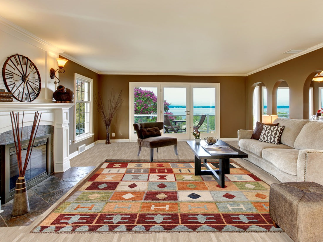 Geometric Moroccan Area Rug 9x12