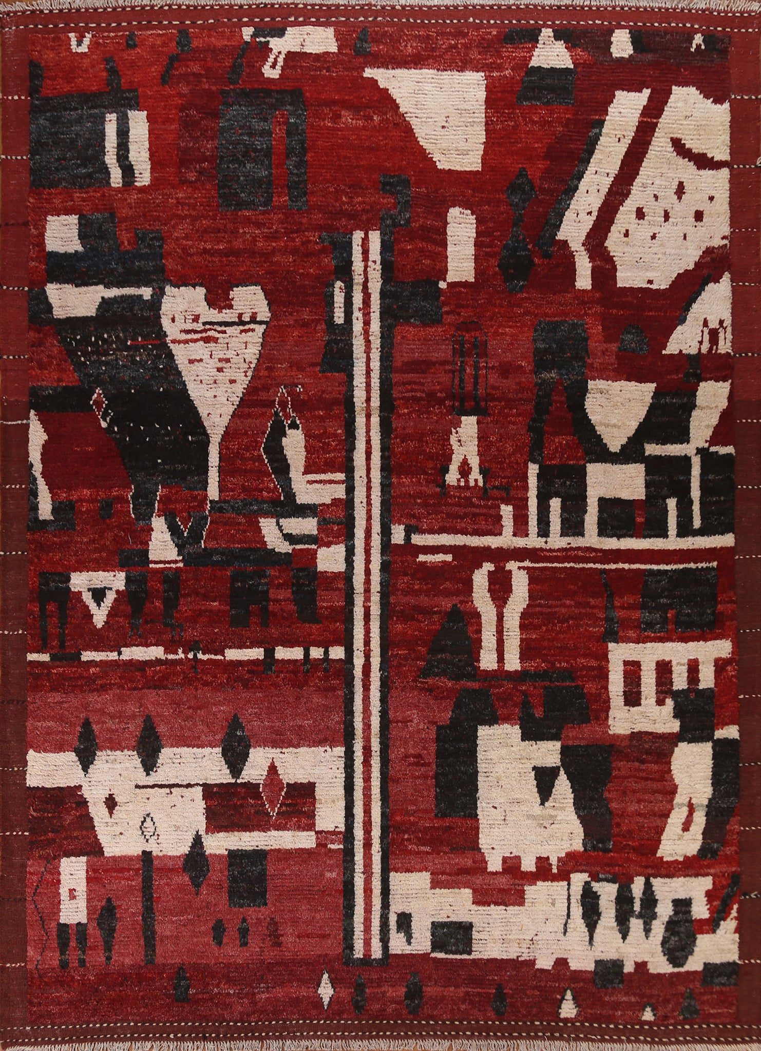 Abstract Moroccan Area Rug 8x10
