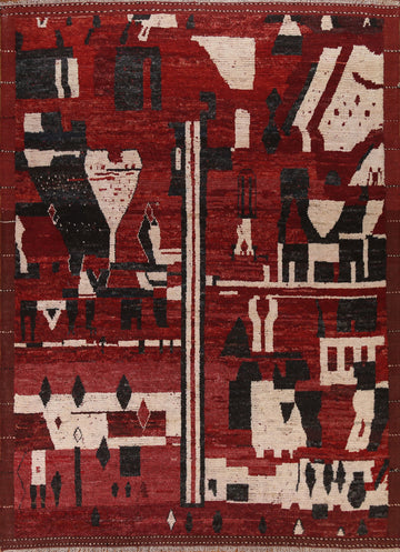 Abstract Moroccan Area Rug 8x10