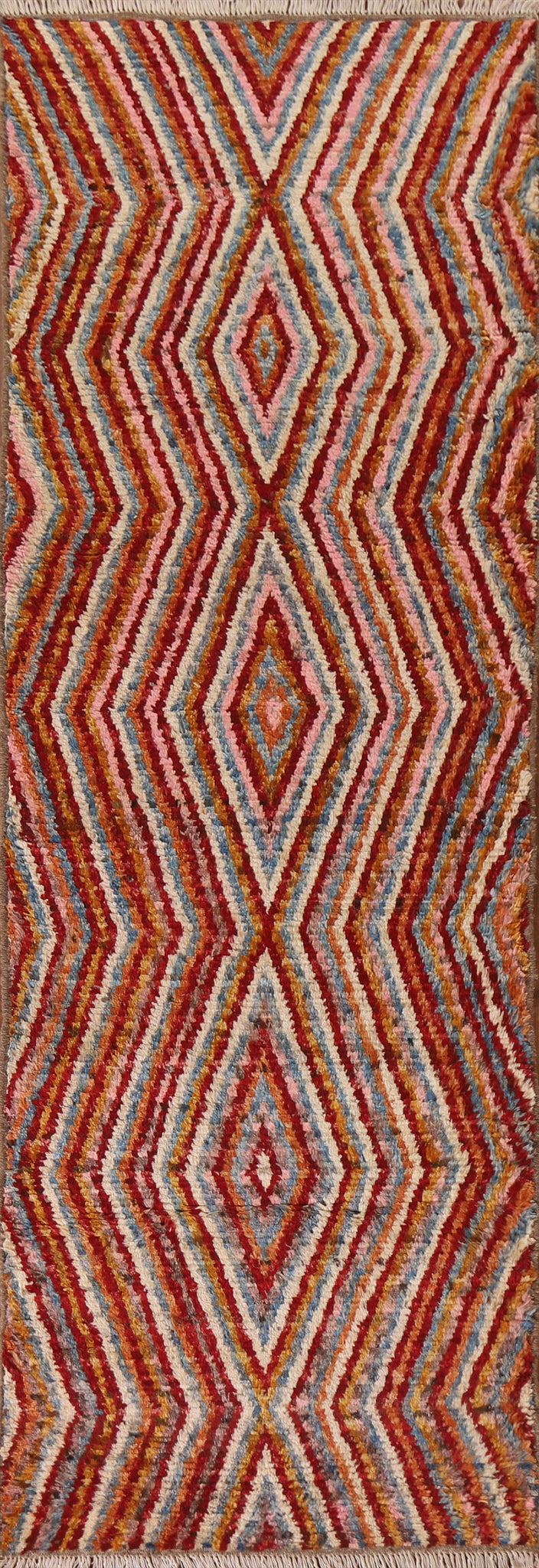 Geometric Moroccan Oriental Runner Rug 3x9