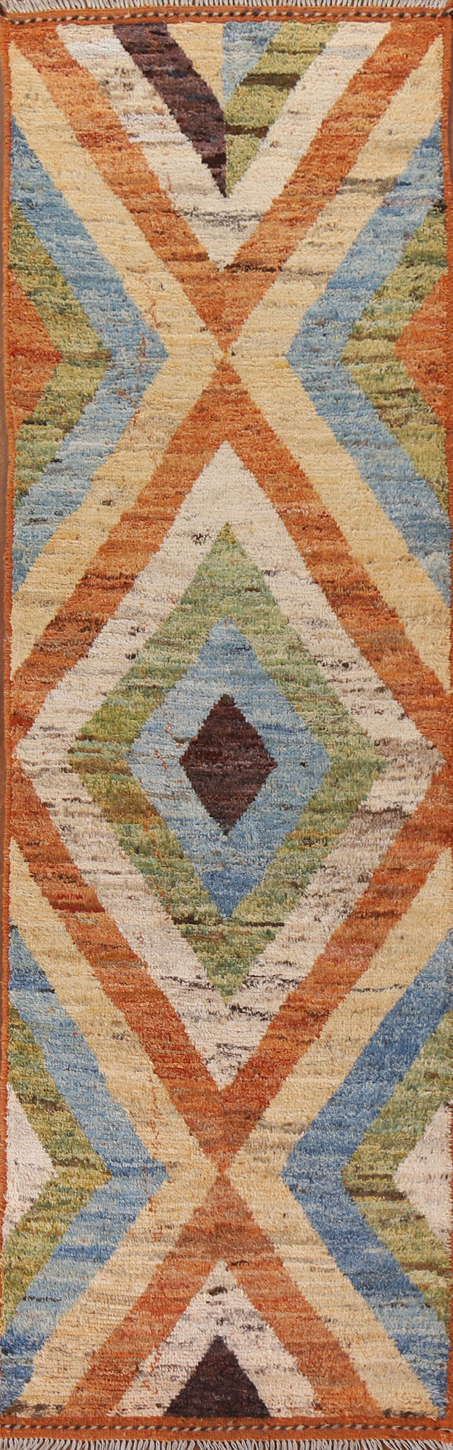 Wool Moroccan Runner Rug 3x10