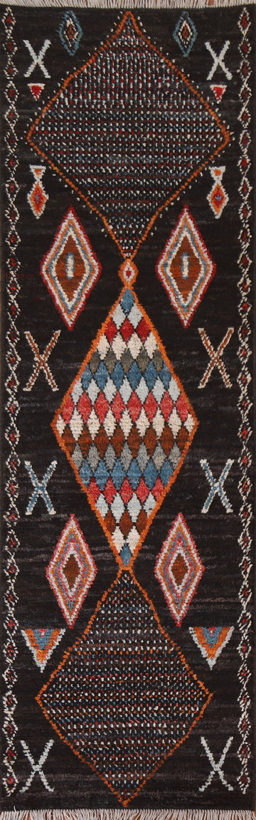 Tribal Moroccan Runner Rug 3x9