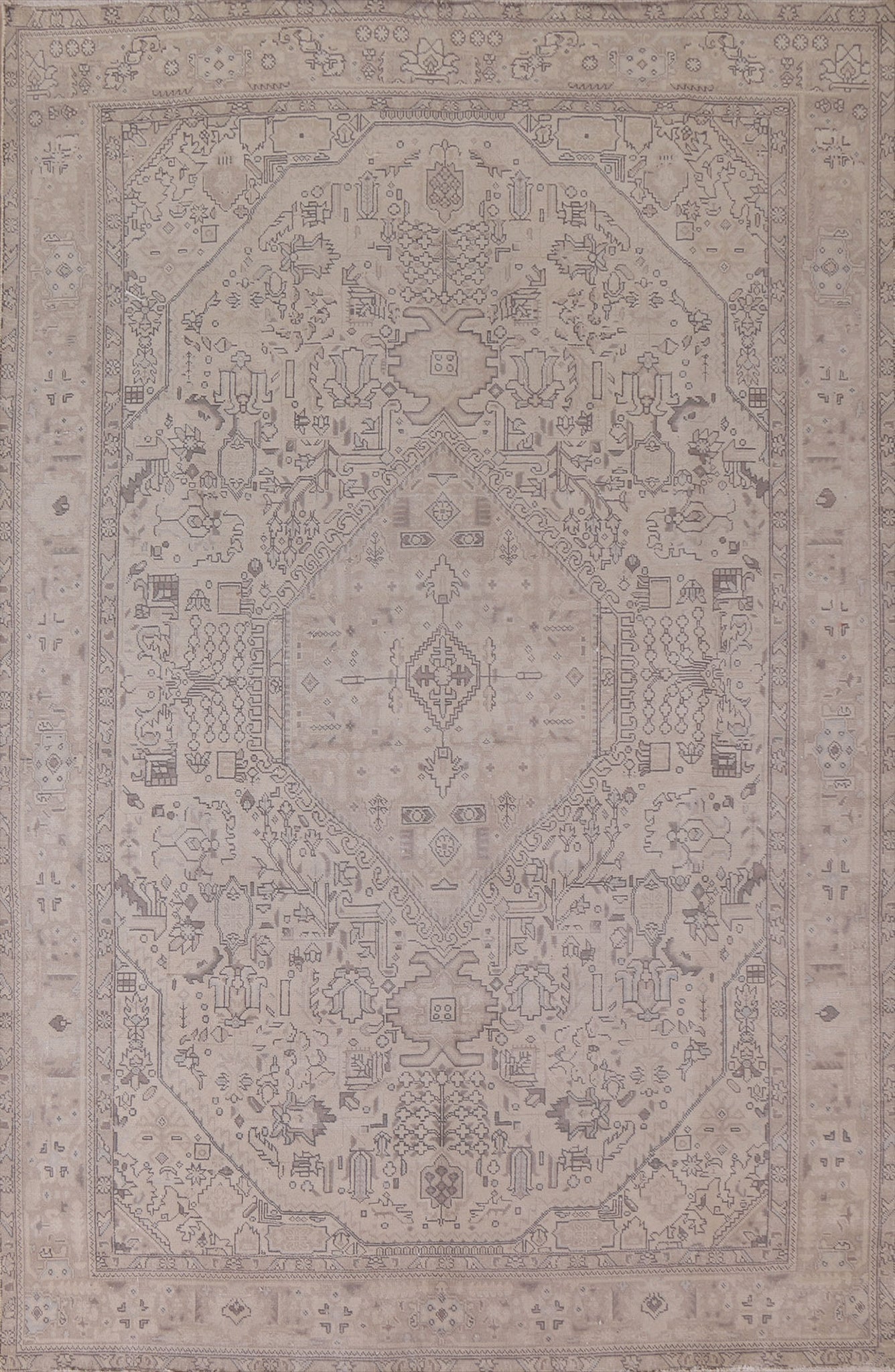 Vintage Tabriz Persian Area Rug 6x9