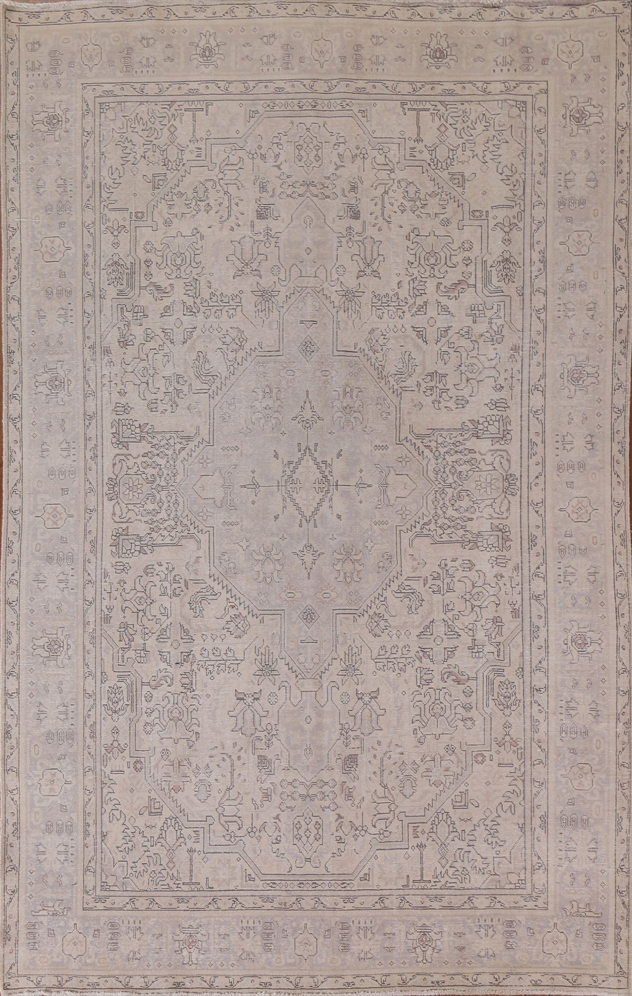 Distressed Tabriz Persian Area Rug 7x10