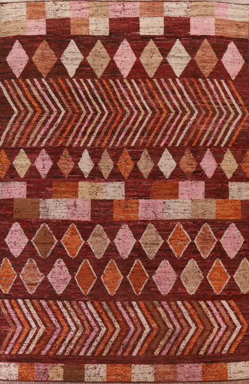 Wool Moroccan Oriental Large Rug 10x14