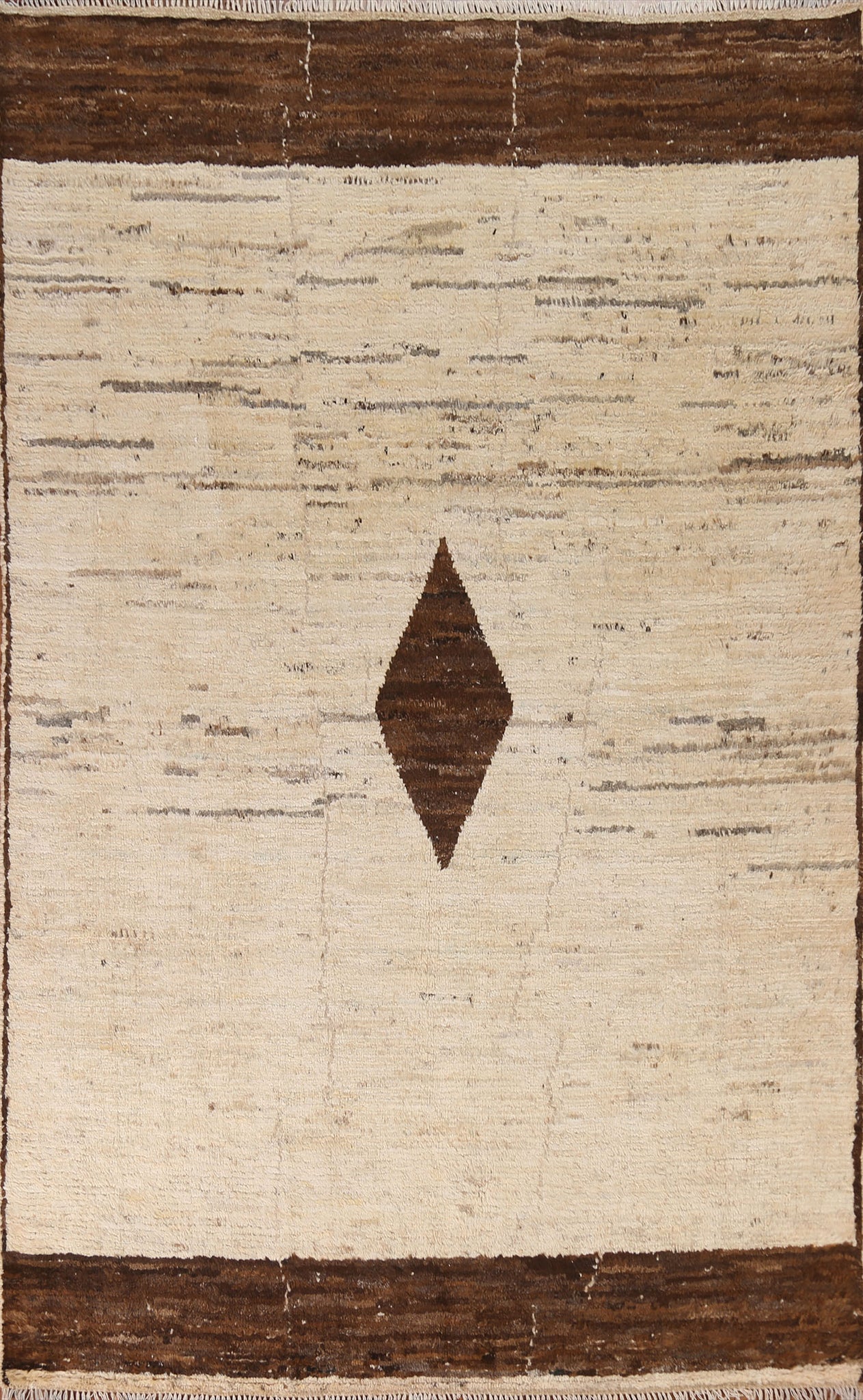 Ivory Geometric Moroccan Area Rug 6x9