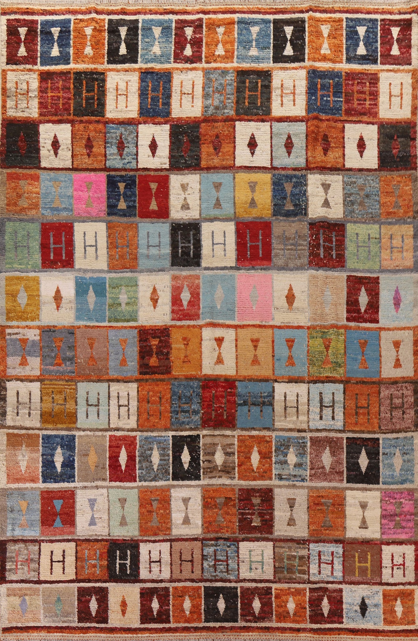 Wool Moroccan Oriental Large Rug 10x14