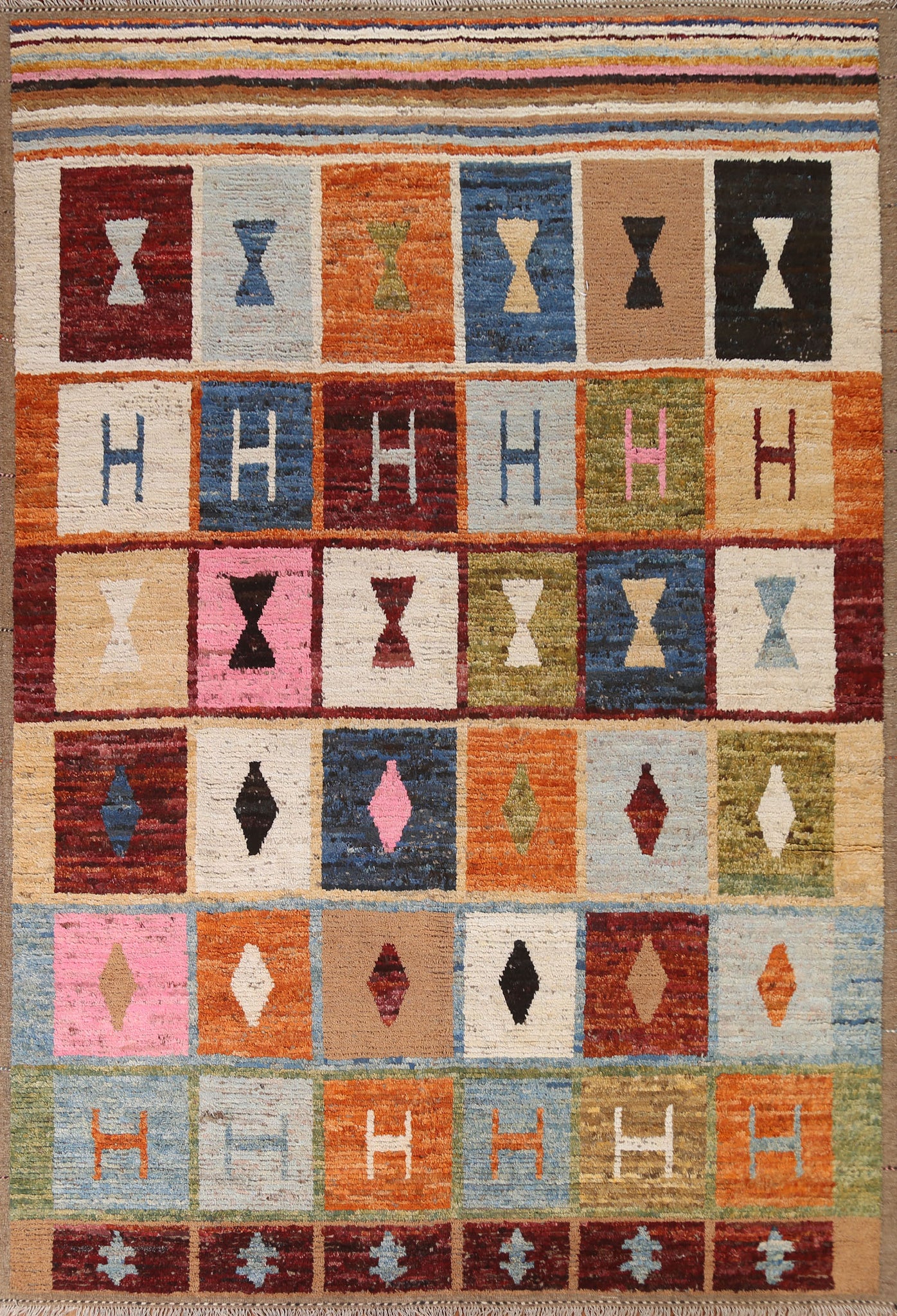 Hand-Knotted Moroccan Wool Area Rug 8x10