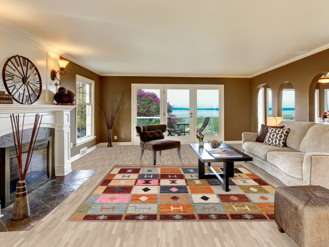 Hand-Knotted Moroccan Wool Area Rug 8x10