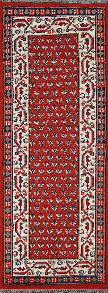 Red Botemir Wool Runner Rug 2x6