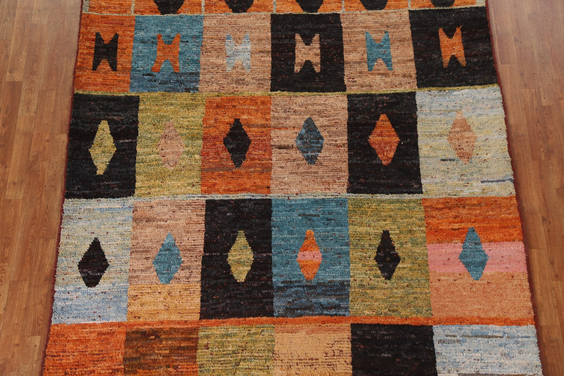 Multi-Colored Moroccan Wool Area Rug 7x10
