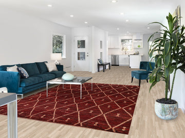 Trellis Moroccan Wool Area Rug 7x10