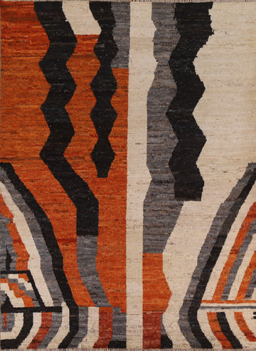 Hand-Knotted Moroccan Oriental Area Rug 8x10