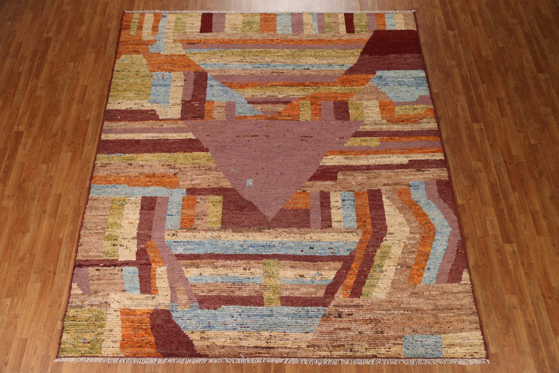 Multi-Colored Moroccan Wool Area Rug 8x10