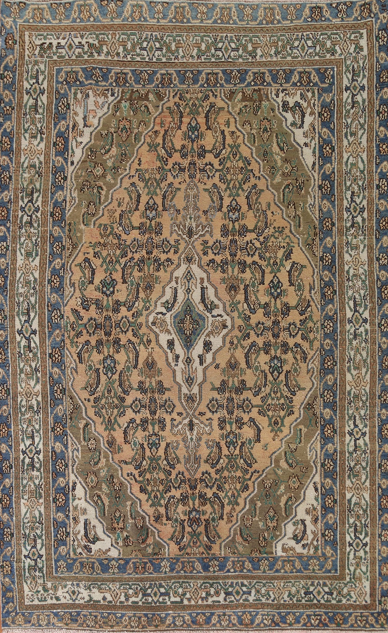 Geometric Hamedan Persian Area Rug 6x9