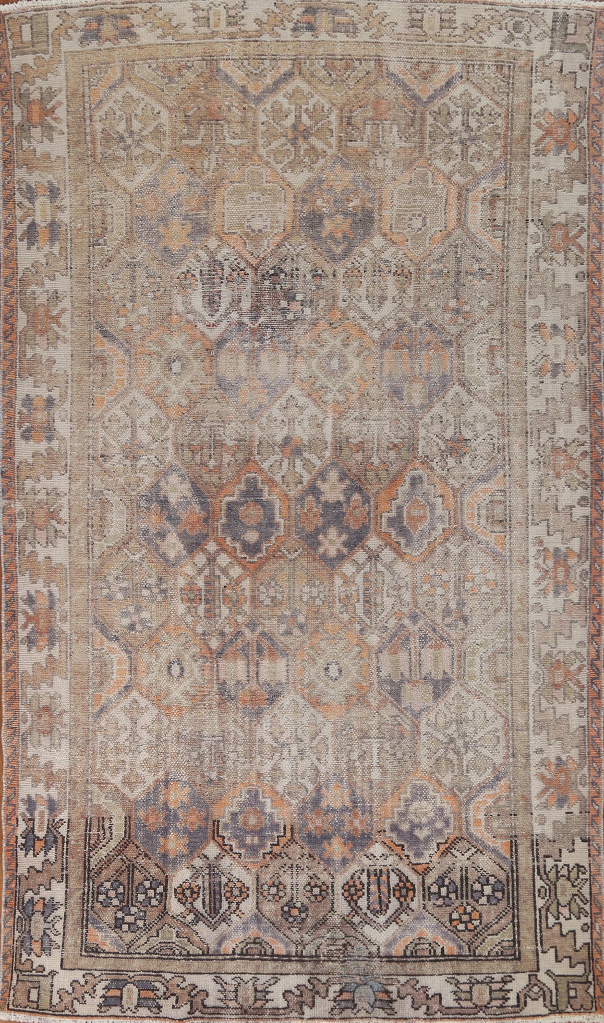 Distressed Bakhtiari Persian Area Rug 6x10