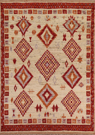 Tribal Moroccan Oriental Area Rug 6x8