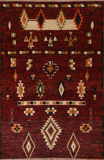 Tribal Moroccan Area Rug 6x8